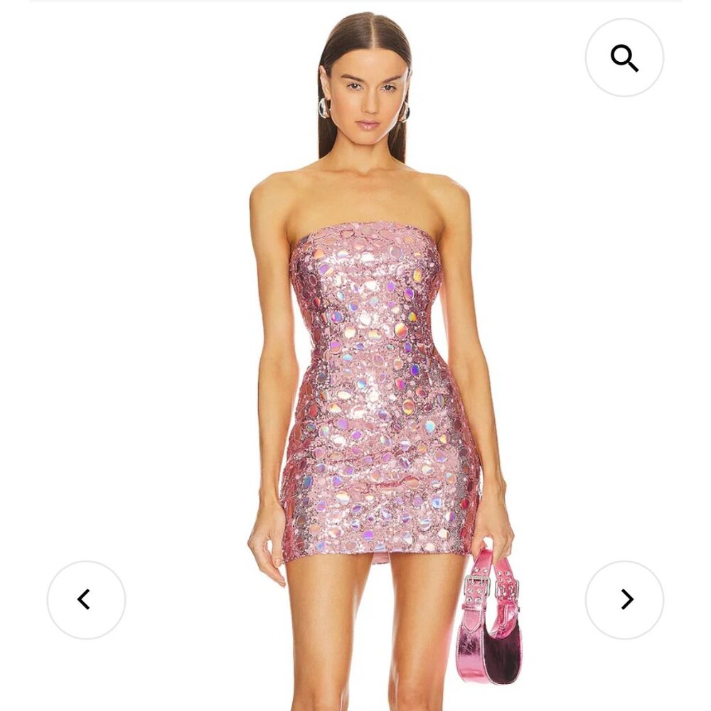 Kim Shui Lace Mini Dress in Beaded Purple